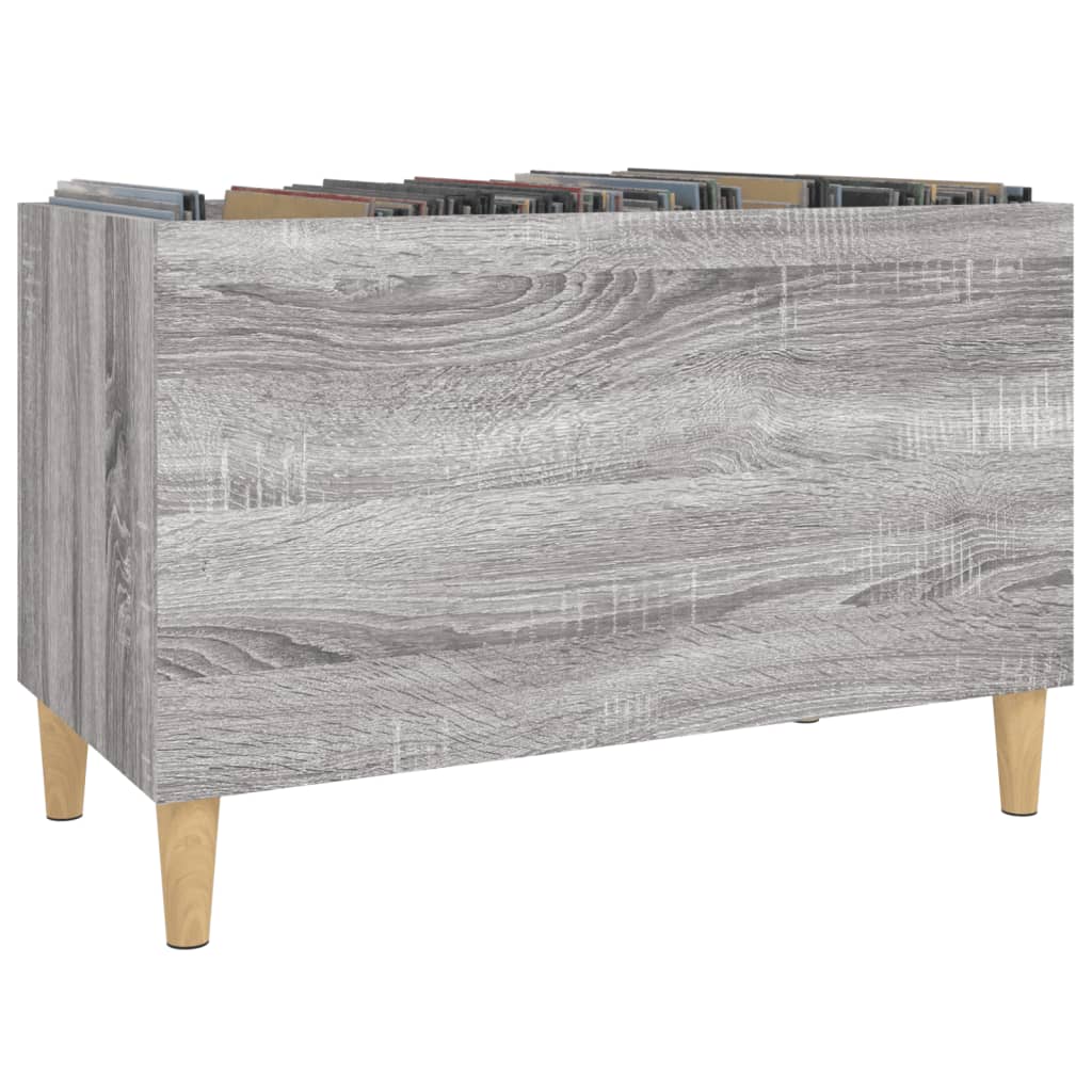 Platenkast 74,5x38x48 cm bewerkt hout eikenkleurig