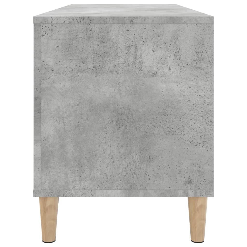 Meuble à disques 100x38x48 cm en dérivé du bois, gris béton