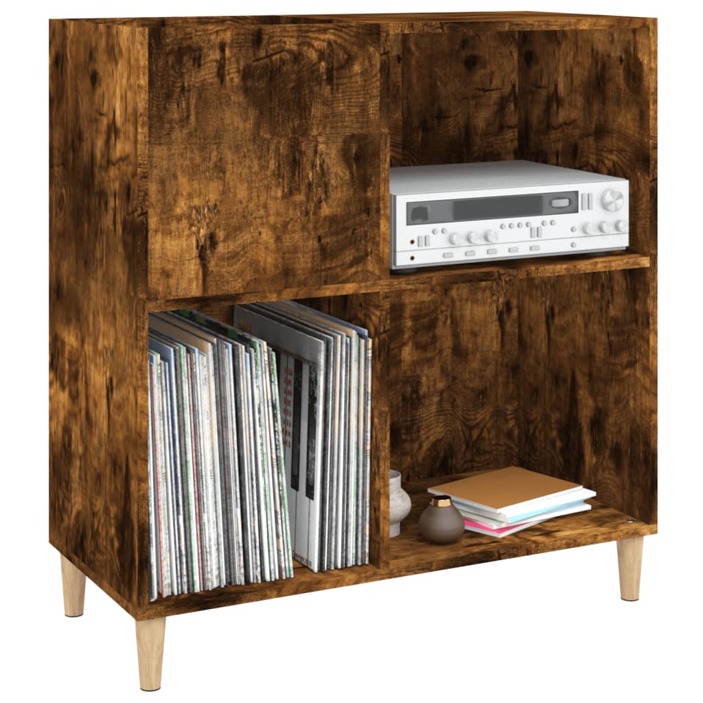 Meuble à disques 84,5x38x89 cm en bois travaillé