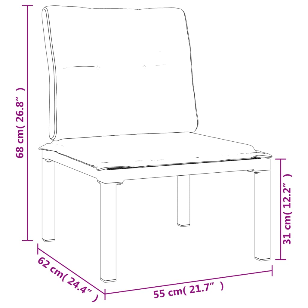 6-delige Loungeset poly rattan zwart en grijs