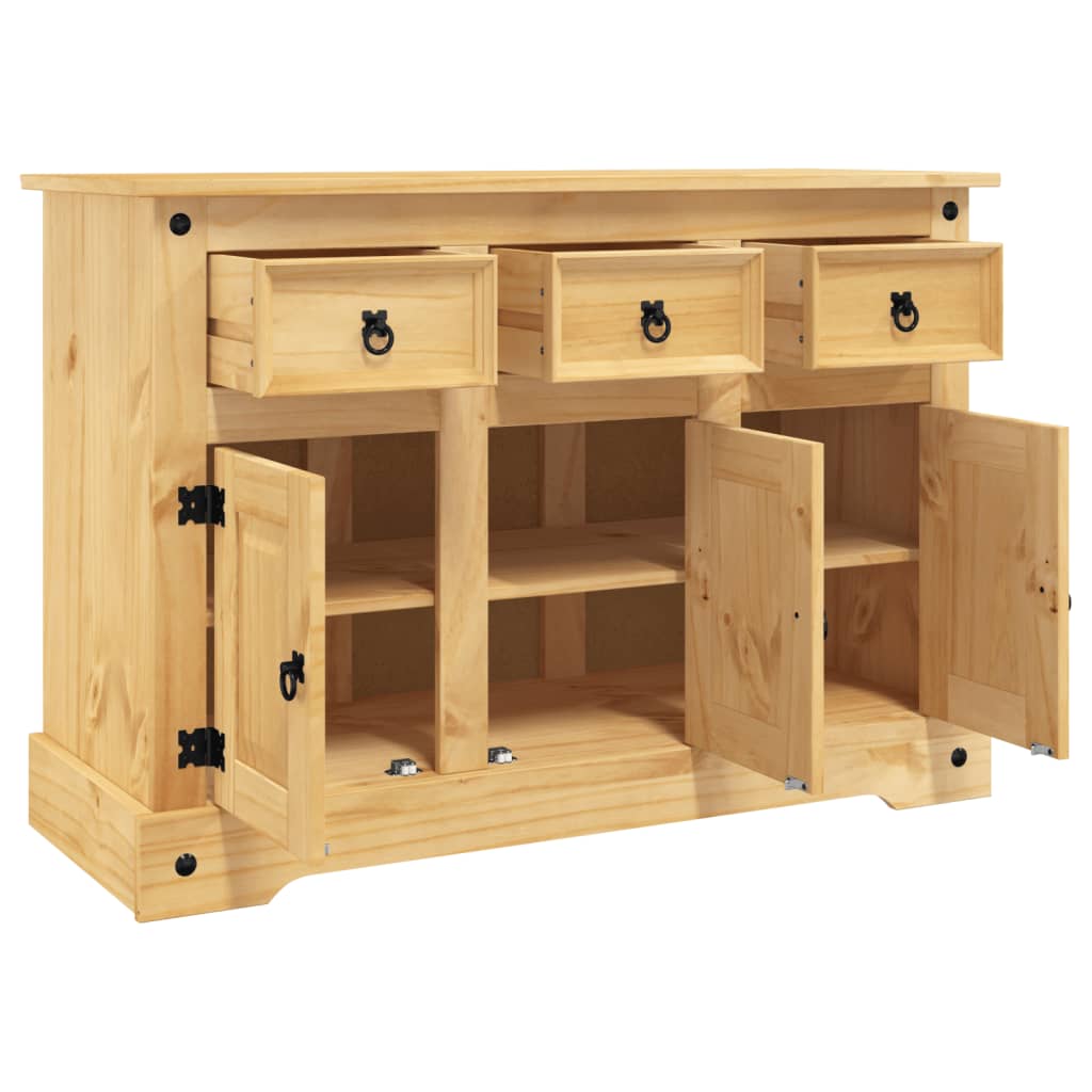 Buffet Corona 112x43x78 cm en bois de pin mexicain massif