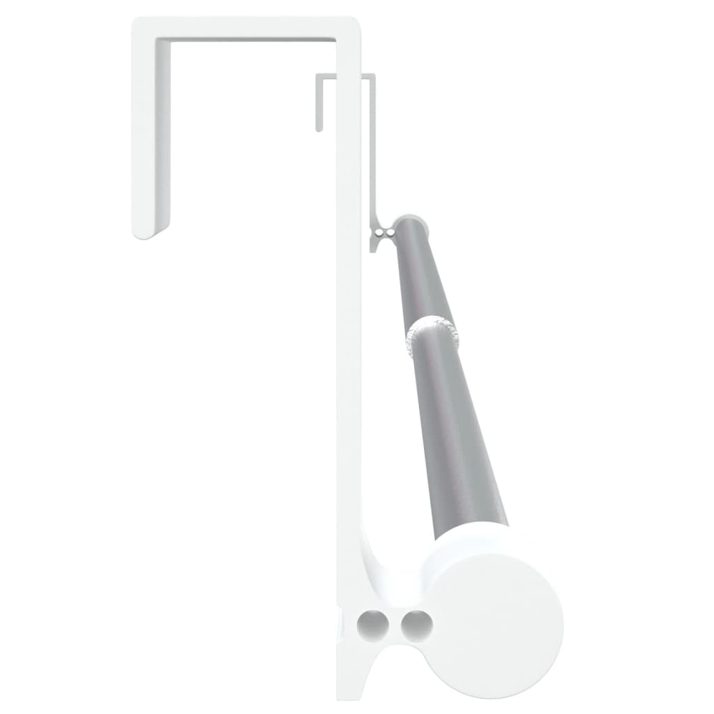 Tringles à rideaux 2 pcs 60-105 cm aluminium blanc et argent