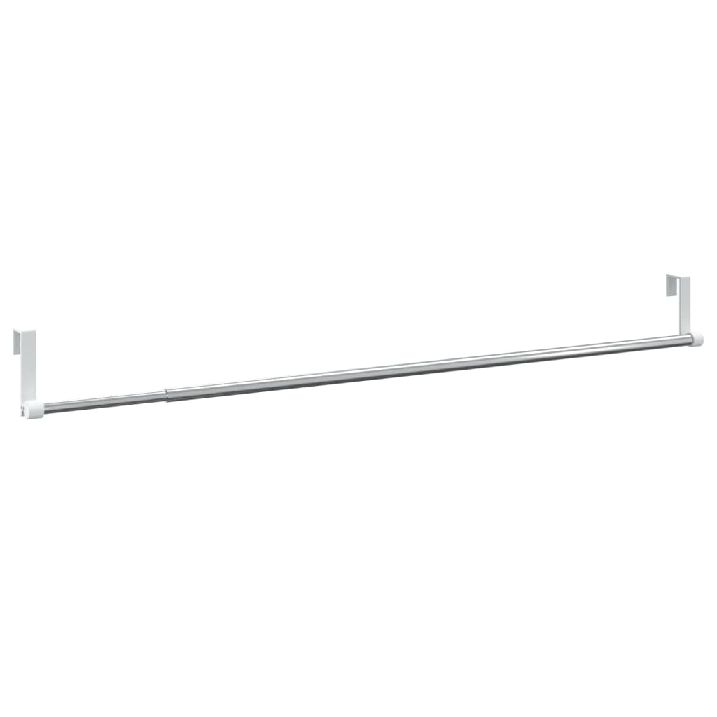 Tringles à rideaux 2 pcs 60-105 cm aluminium blanc et argent