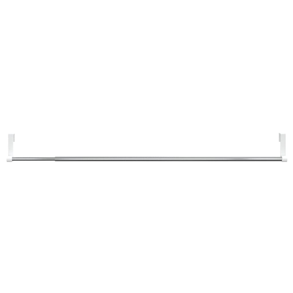 Tringles à rideaux 2 pcs 60-105 cm aluminium blanc et argent