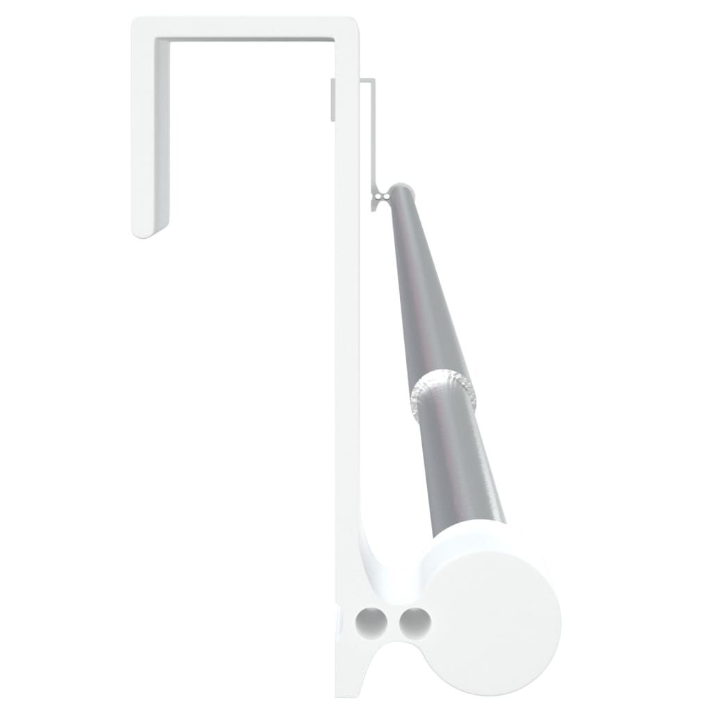 Tringles à rideaux 2 pcs 60-105 cm aluminium blanc et argent