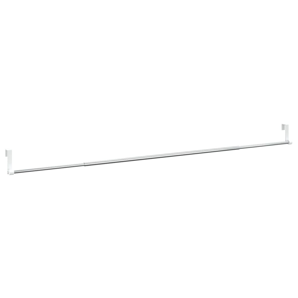 Tringles à rideaux 2 pcs 60-105 cm aluminium blanc et argent