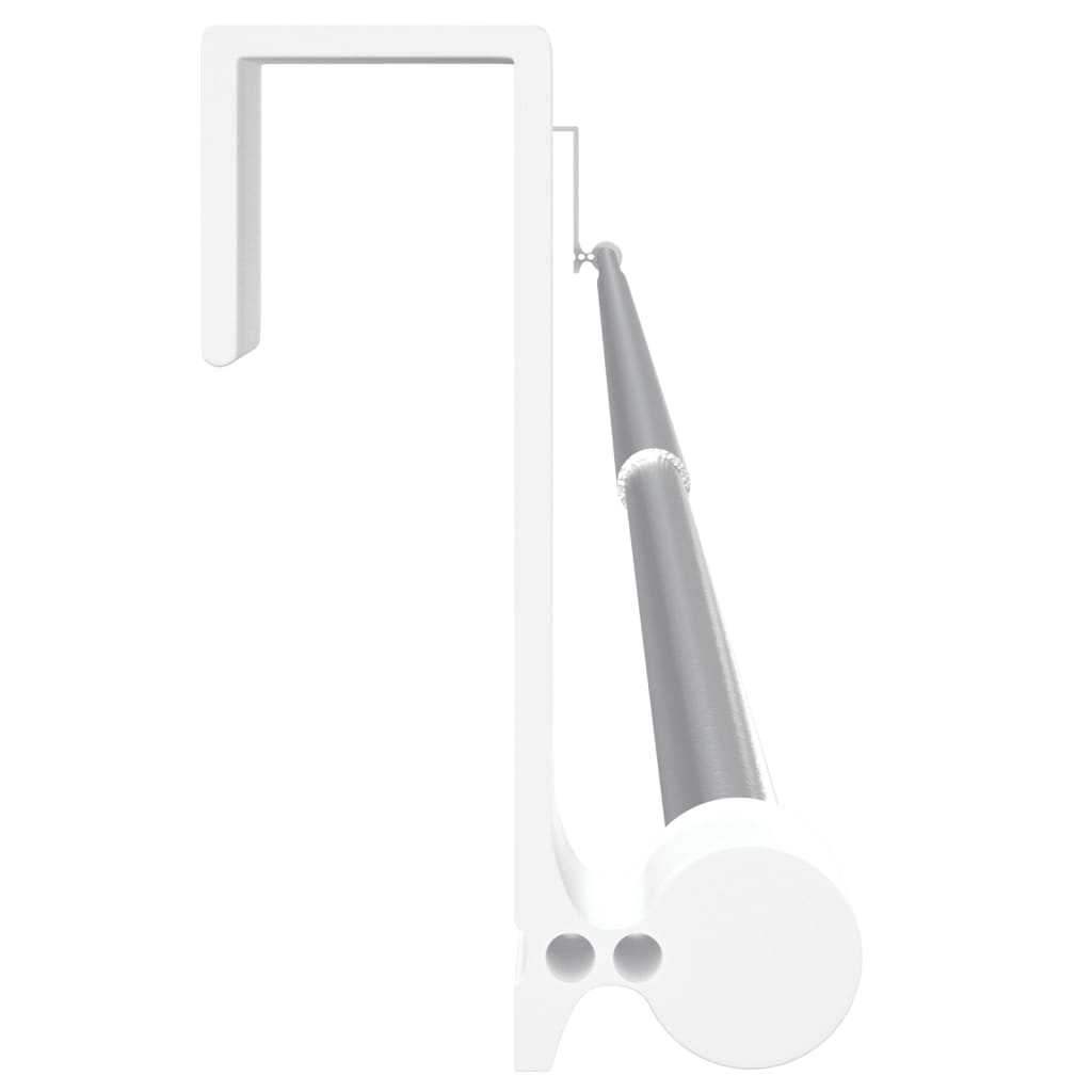 Tringles à rideaux 2 pcs 60-105 cm aluminium blanc et argent