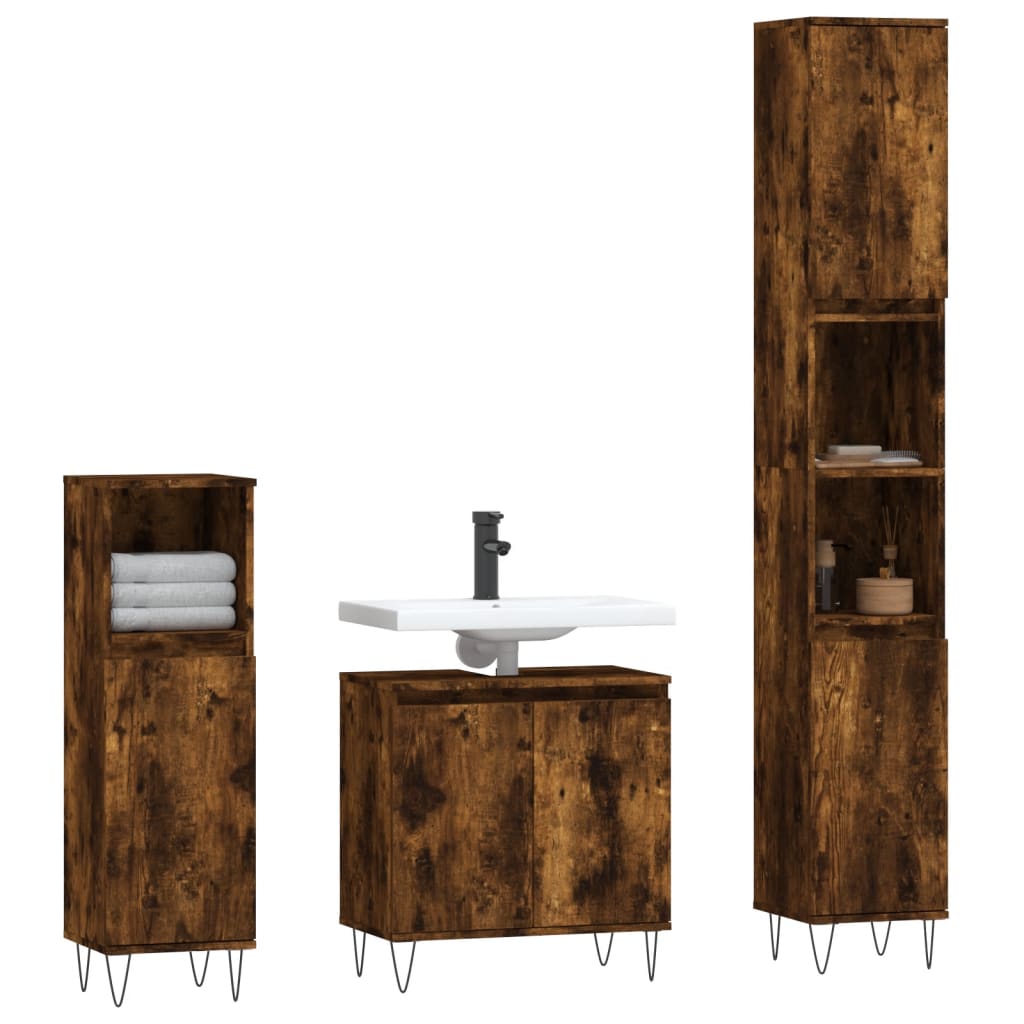 Ensemble de meubles de salle de bain 3 pièces en bois