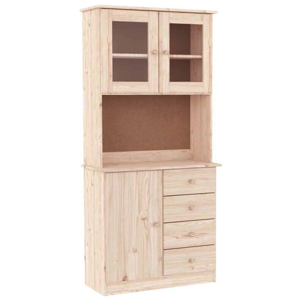 Armoire haute ALTA 77x35x165 cm en bois de pin massif