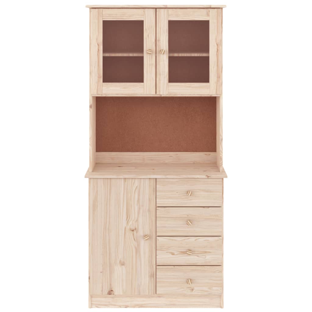 Armoire haute ALTA 77x35x165 cm en bois de pin massif