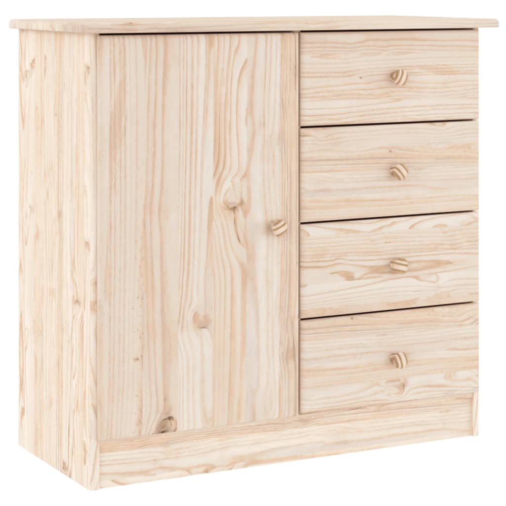 Armoire haute ALTA 77x35x165 cm en bois de pin massif