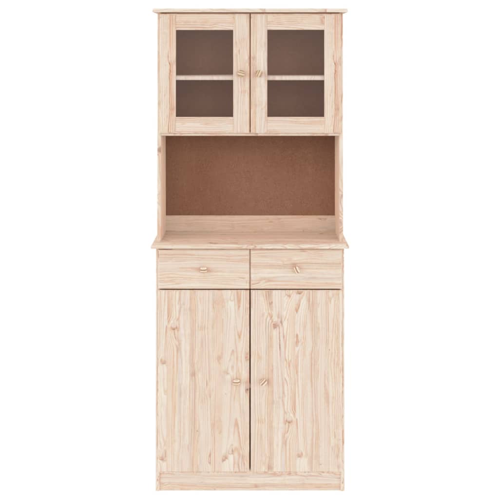 Armoire haute ALTA 77x35x188 cm en bois de pin massif