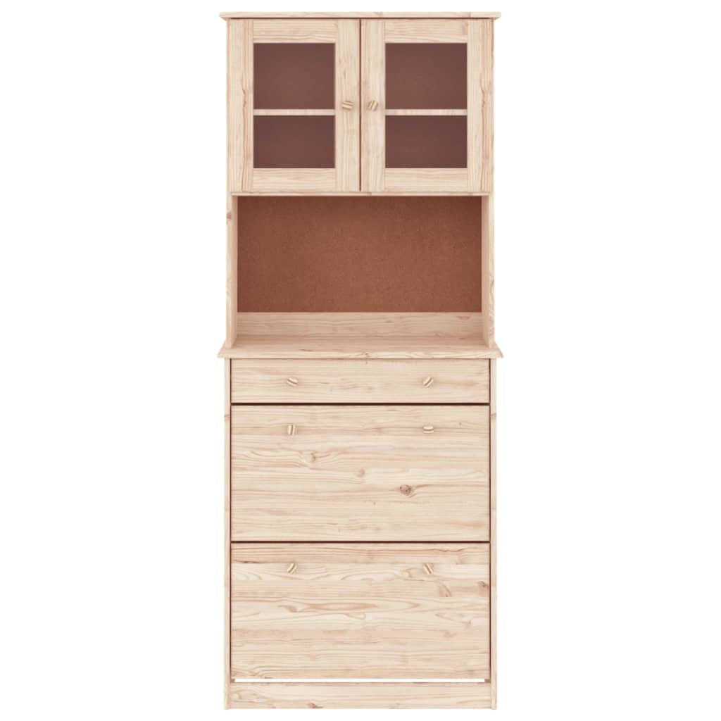 Armoire haute ALTA 77x35x188 cm en bois de pin massif