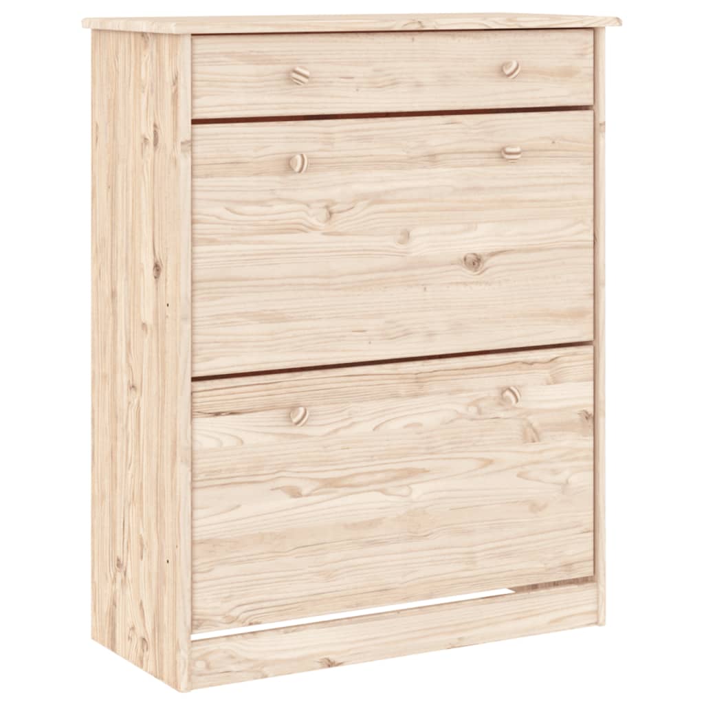 Armoire haute ALTA 77x35x188 cm en bois de pin massif