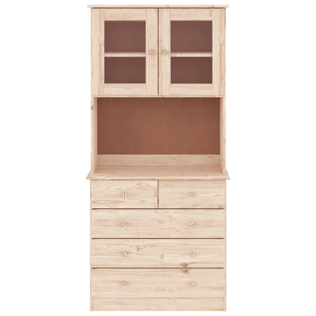 Armoire haute ALTA 77x35x165 cm en bois de pin massif