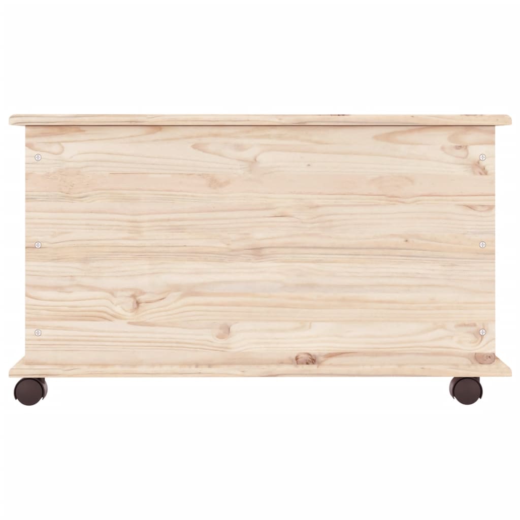 Boîte de rangement à roulettes ALTA 73x39,5x44 cm en bois de pin massif