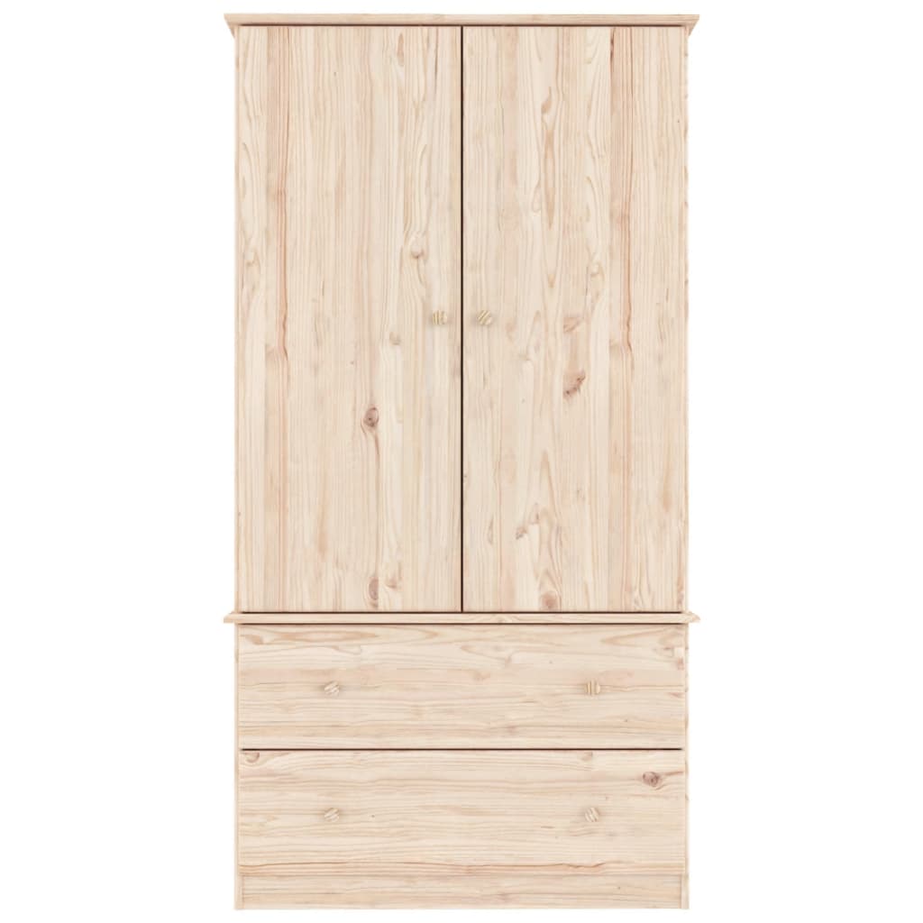 Armoire ALTA 90x55x170 cm bois de pin massif blanc