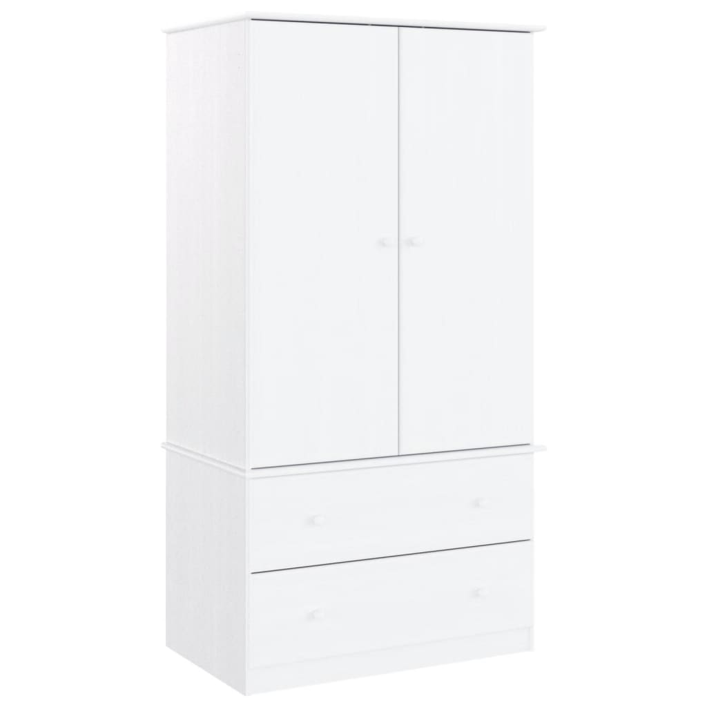 Armoire ALTA 90x55x170 cm bois de pin massif blanc