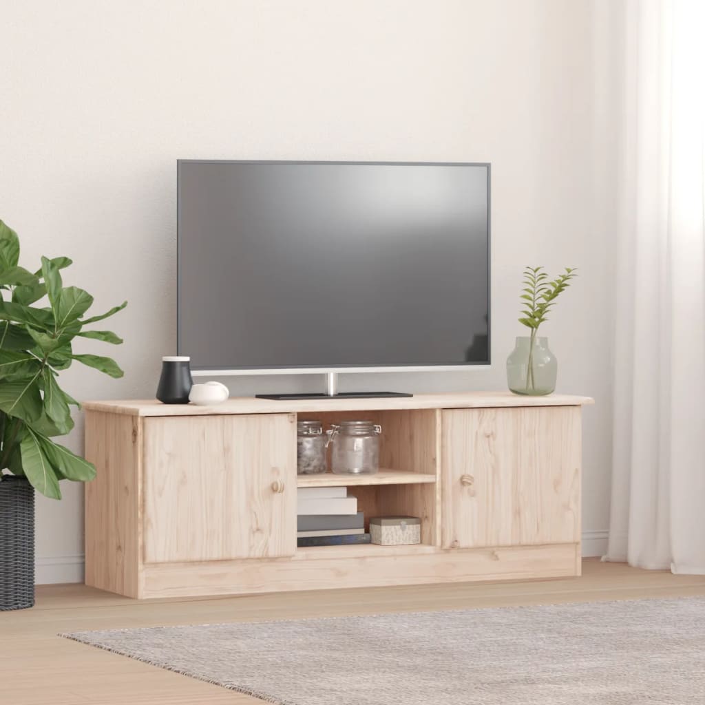 Meuble TV ALTA 112x35x41 cm en bois de pin massif