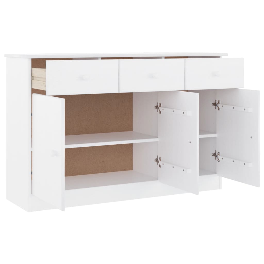 Dressoir ALTA 112x35x73 cm massief grenenhout wit