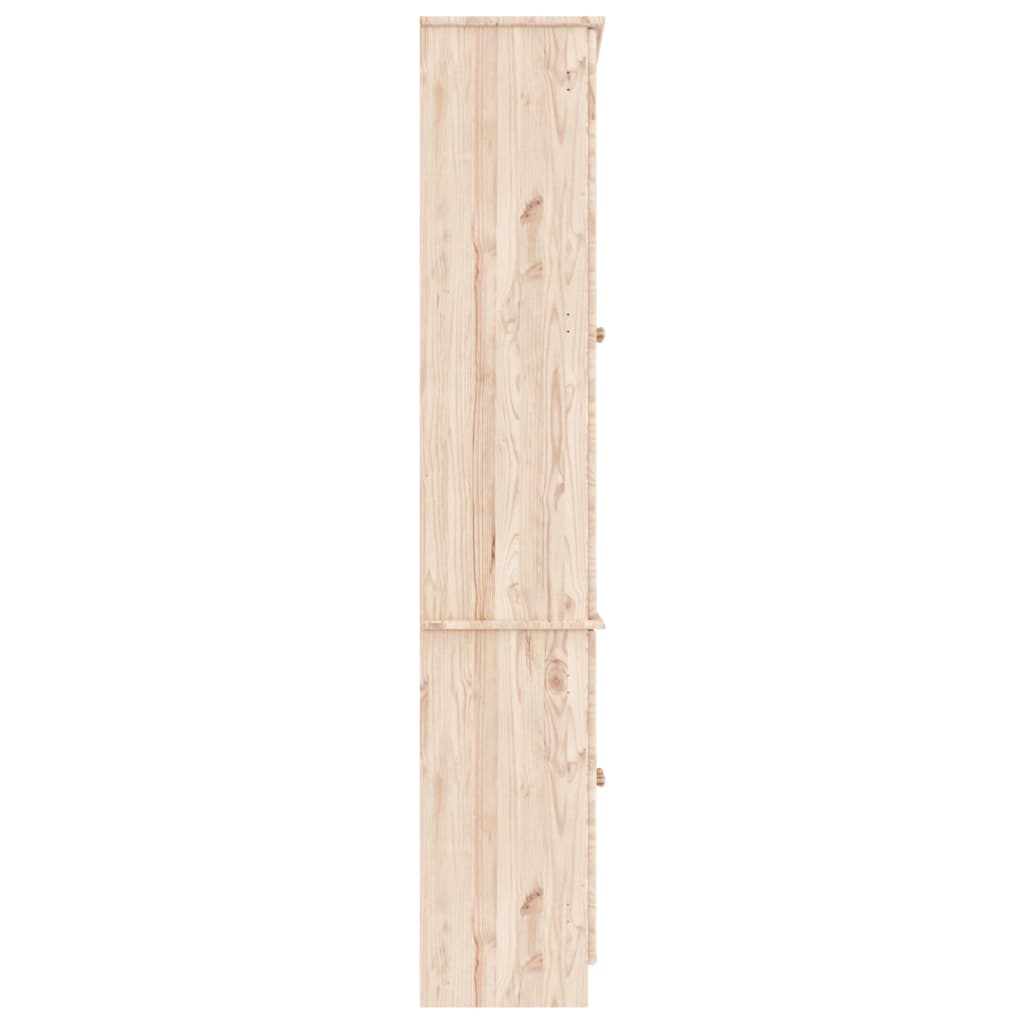 Vitrine ALTA 77x35x186,5 cm bois de pin massif blanc