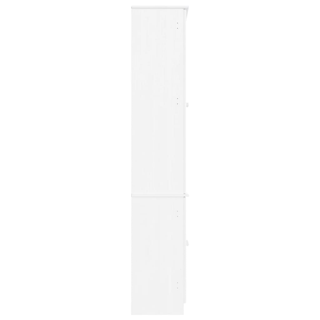 Vitrine ALTA 77x35x186,5 cm bois de pin massif blanc