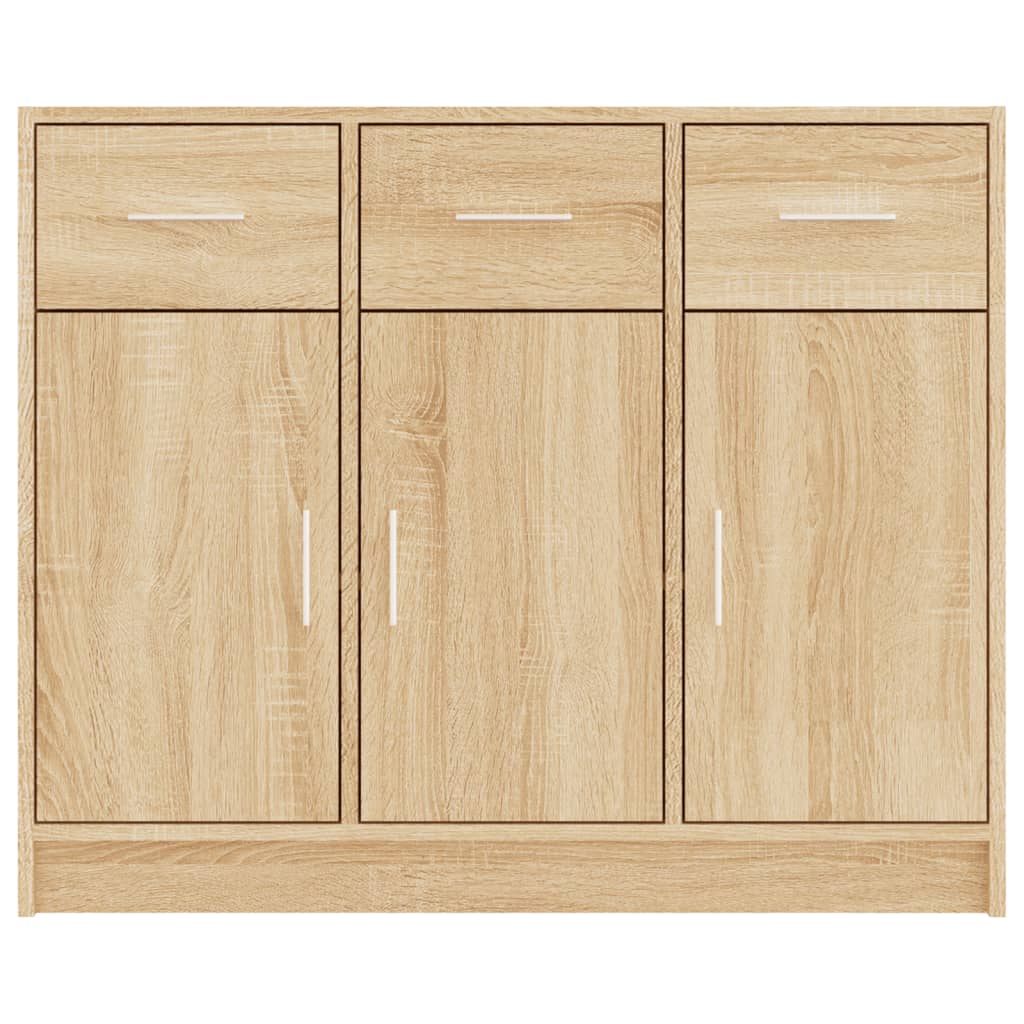 Dressoir 91x28x75 cm bewerkt hout eikenkleurig