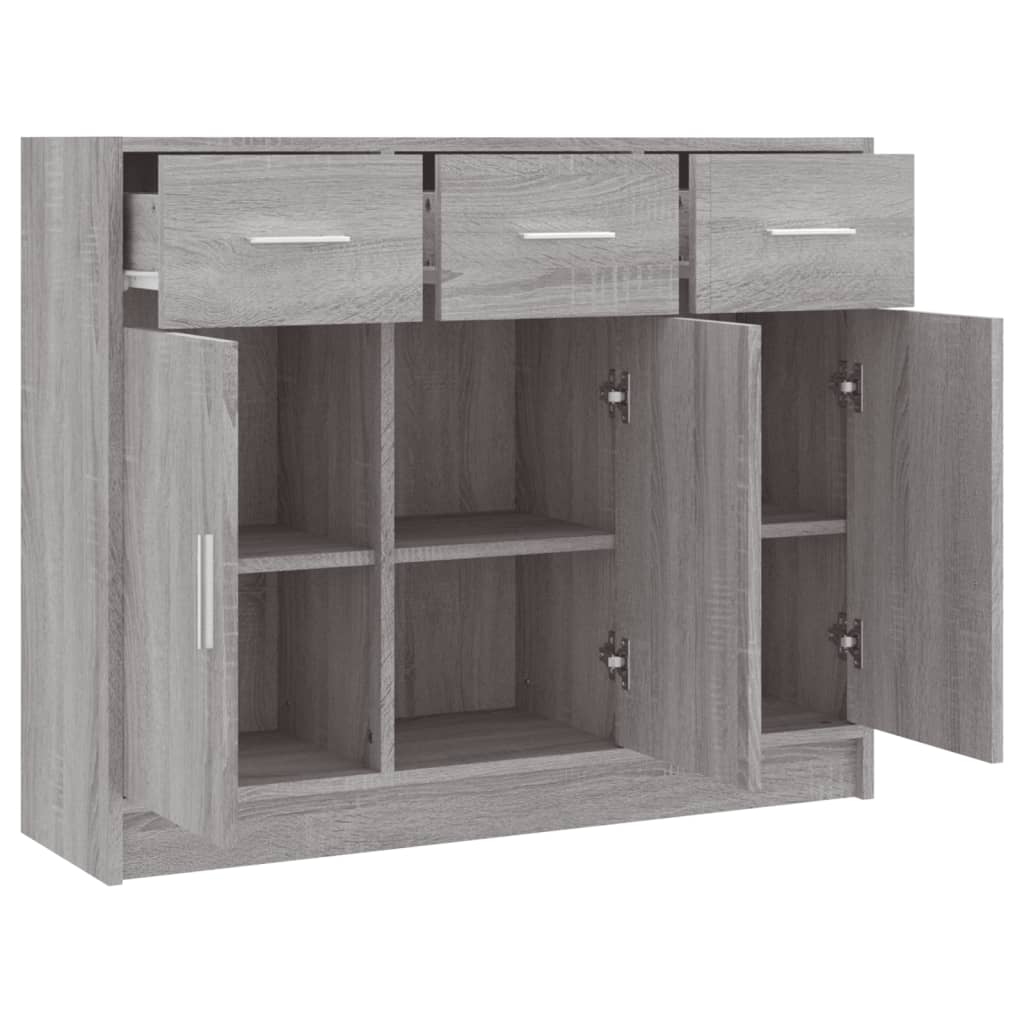 Dressoir 91x28x75 cm bewerkt hout eikenkleurig