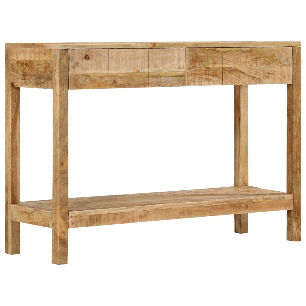 Table murale avec 2 tiroirs 110x35x75 cm en manguier massif