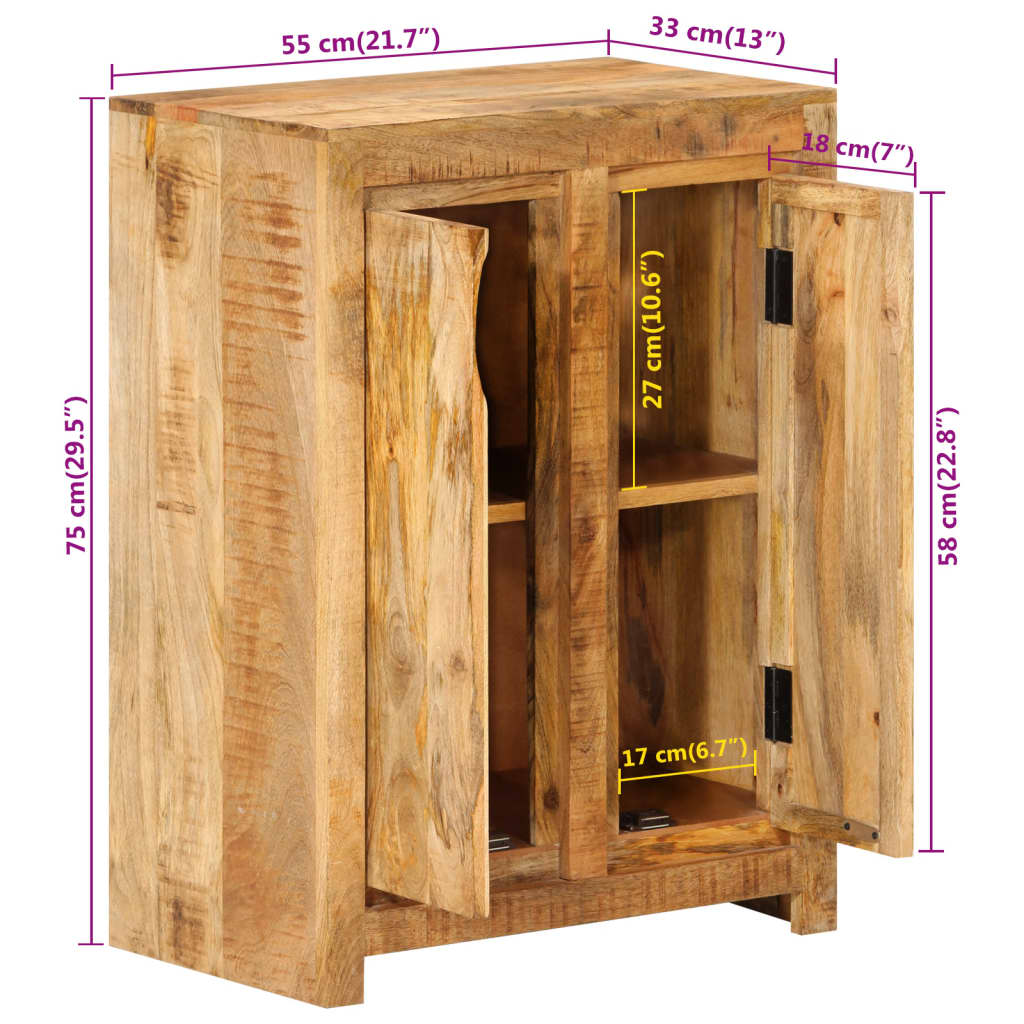 Dressoir 55x33x75 cm massief acaciahout