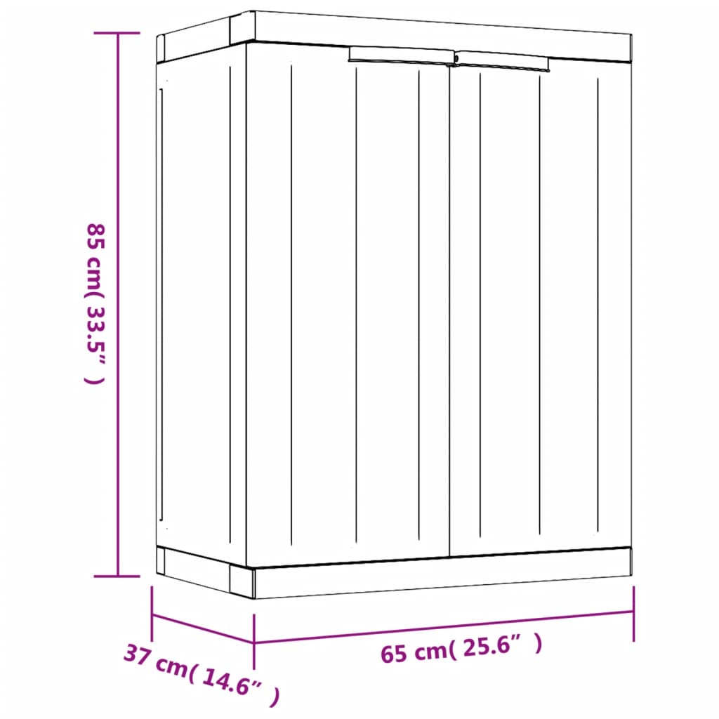 Tuinkast 65x37x85 cm polypropeen