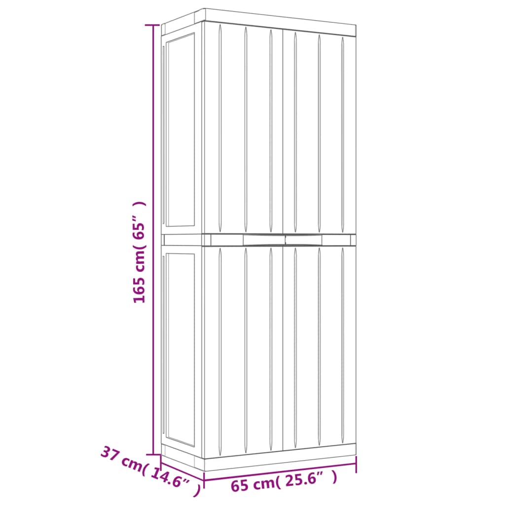 Tuinkast 65x37x85 cm polypropeen