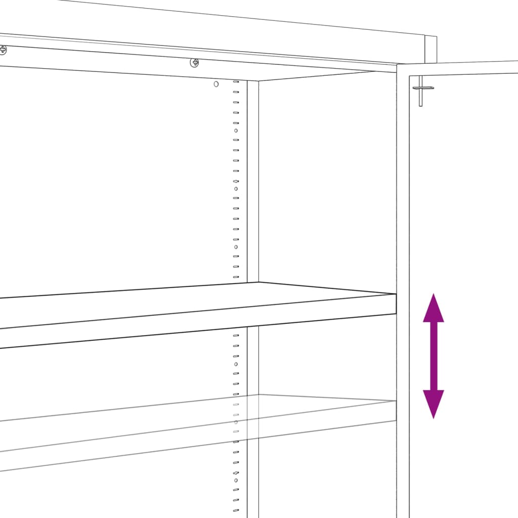 Archiefkast 105x40x180 cm staal