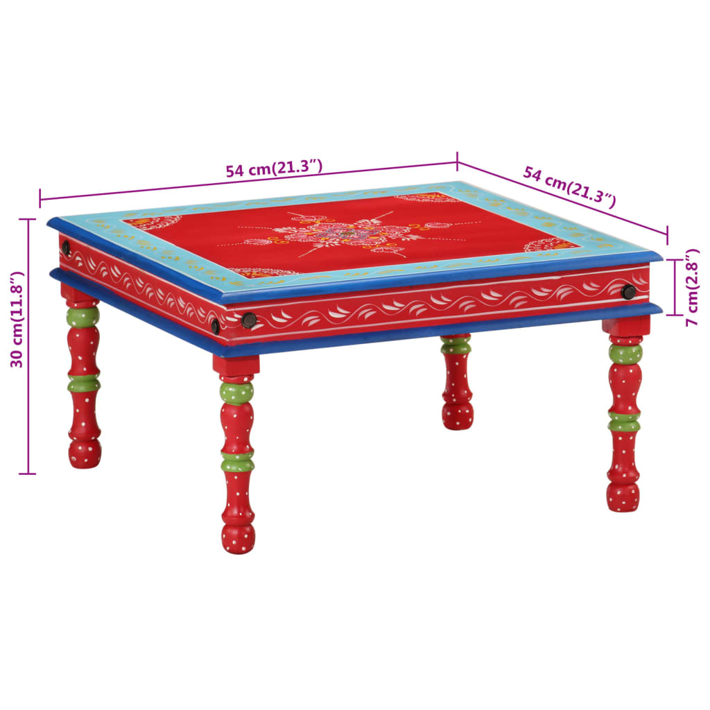 Salontafel handbeschilderd massief mangohout