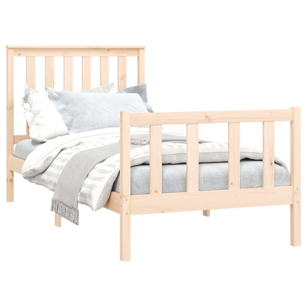 Bedframe met hoofdbord grenenhout 120x200 cm