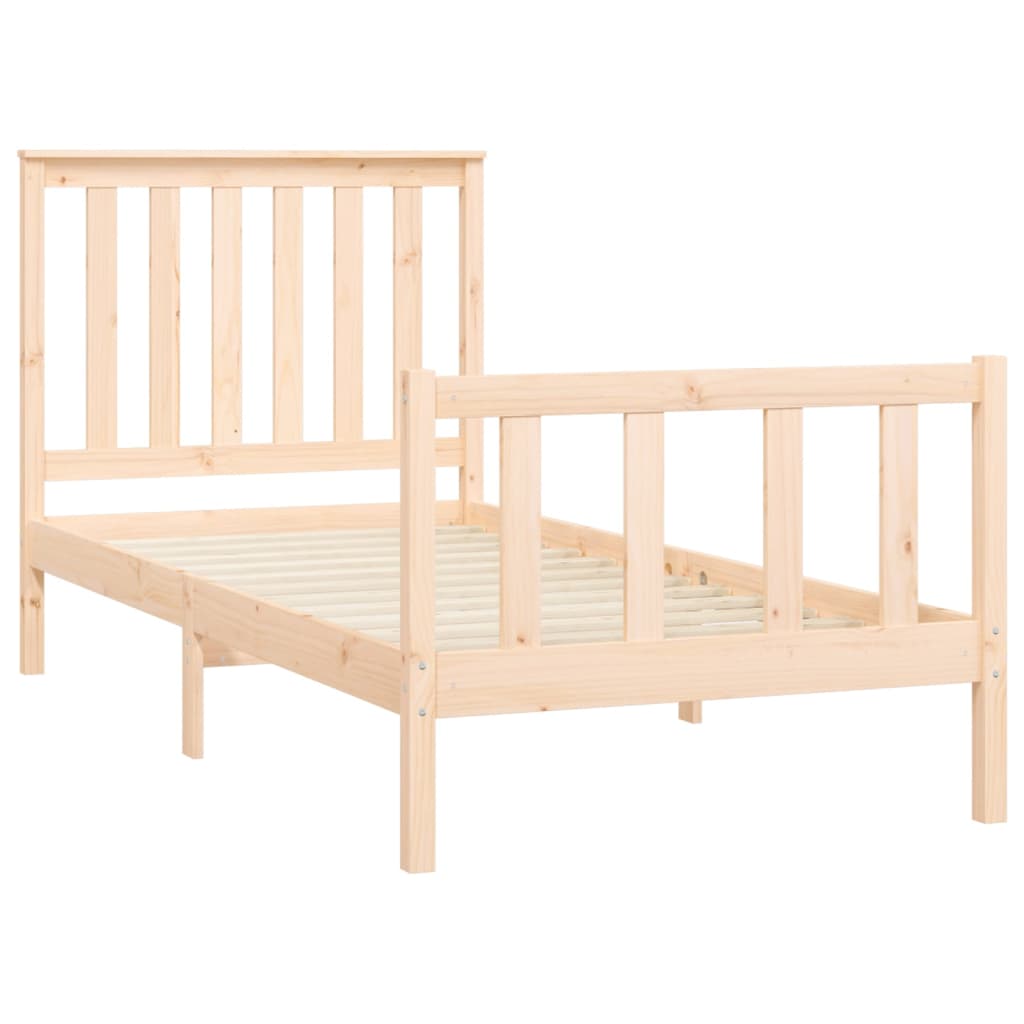 Bedframe met hoofdbord grenenhout 120x200 cm