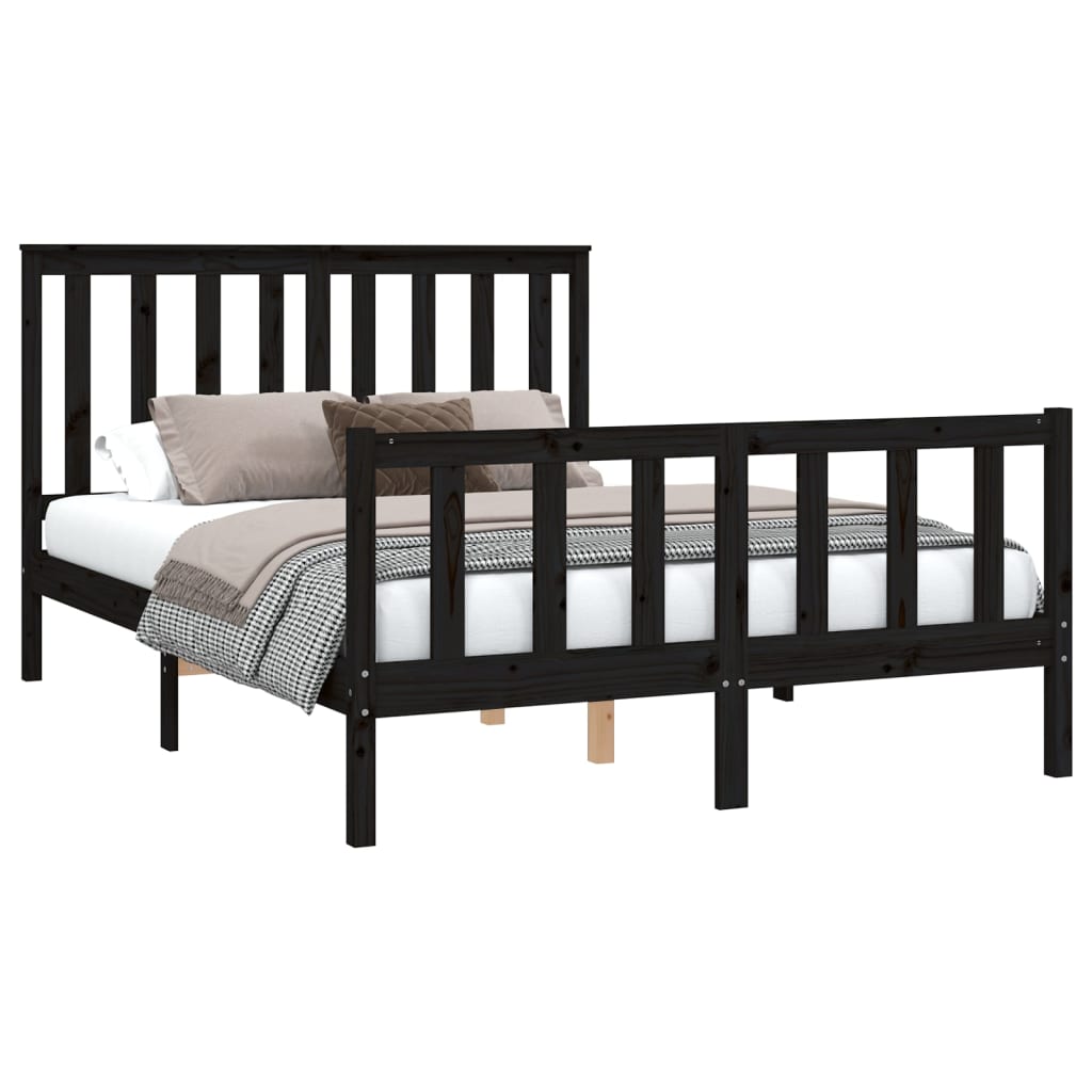 Bedframe met hoofdbord grenenhout 120x200 cm