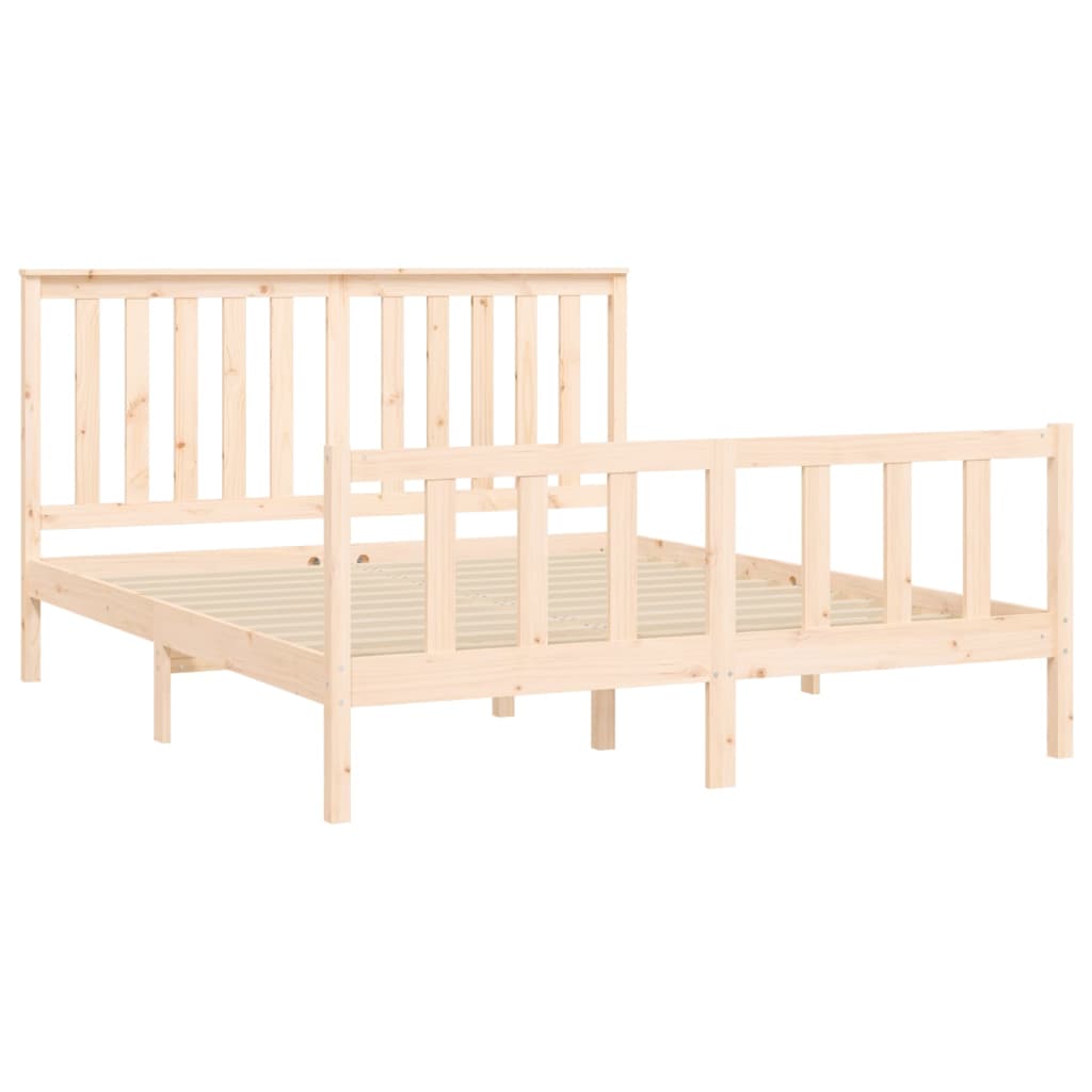 Bedframe met hoofdbord grenenhout 120x200 cm