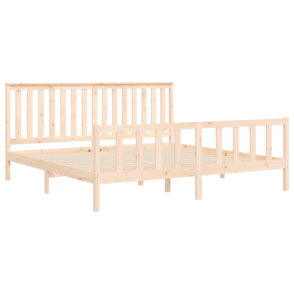 Bedframe met hoofdbord grenenhout 120x200 cm