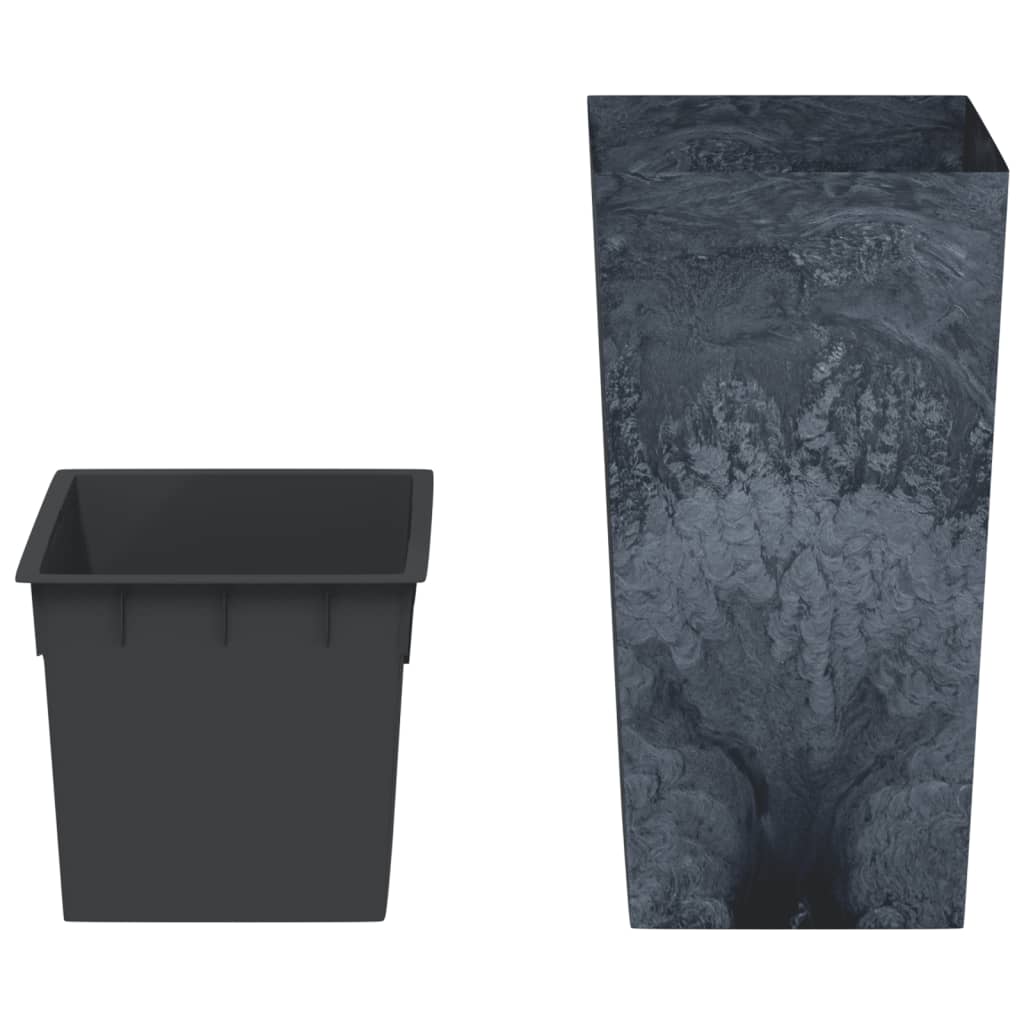 Jardinière bac amovible aspect béton 11/26,5 L PP anthracite