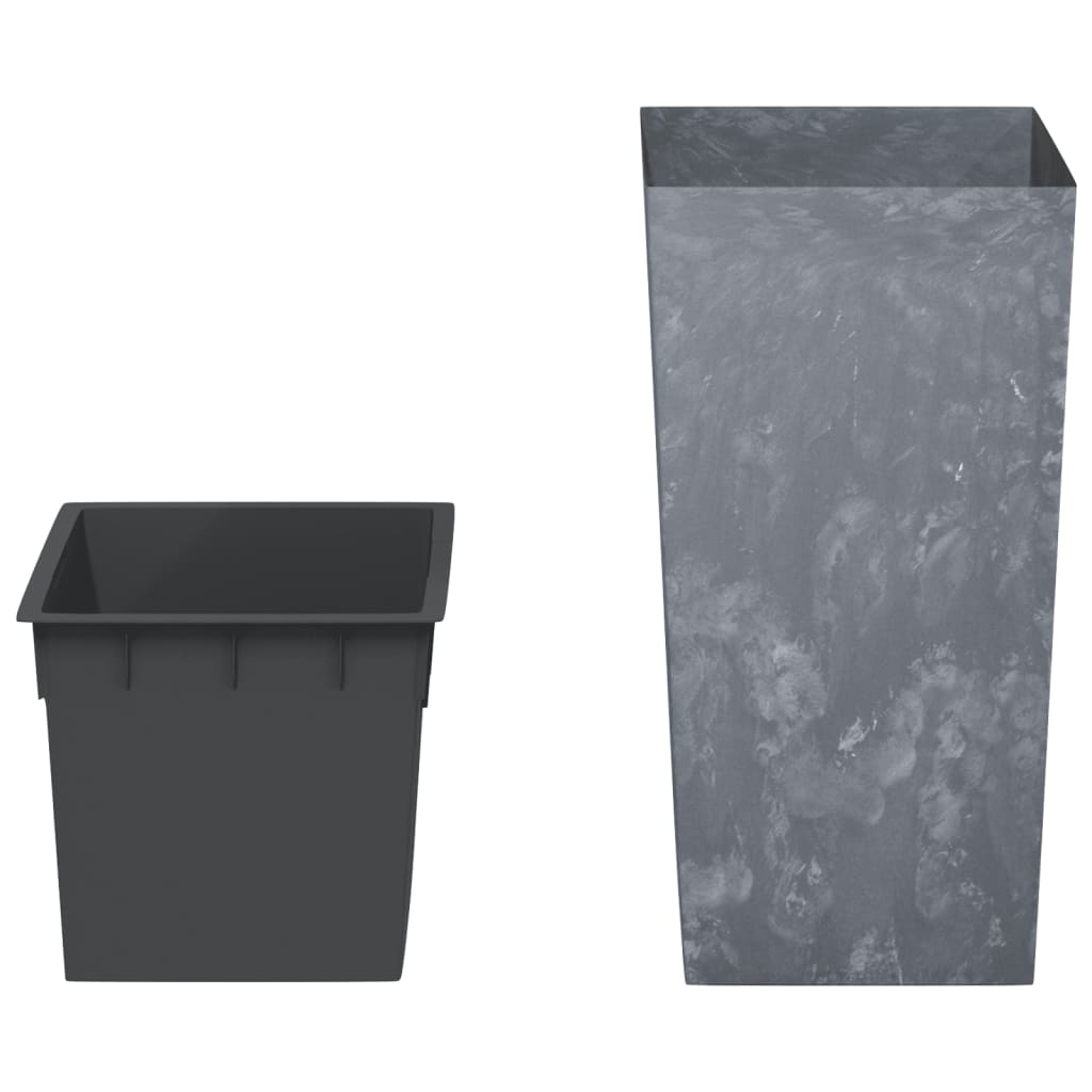 Jardinière bac amovible aspect béton 11/26,5 L PP anthracite