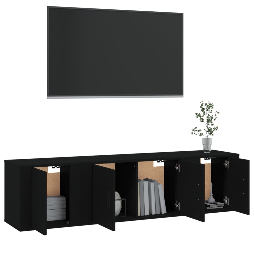 Ensemble de meubles TV 3 pièces en bois