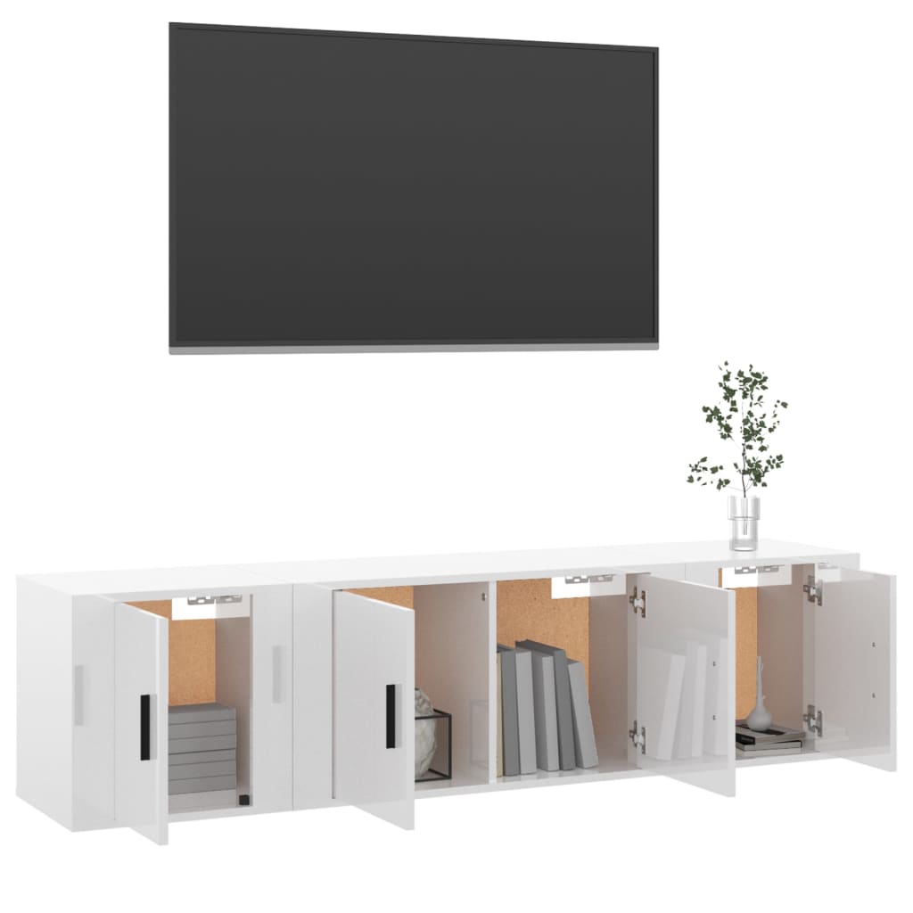 Ensemble de meubles TV 3 pièces en bois