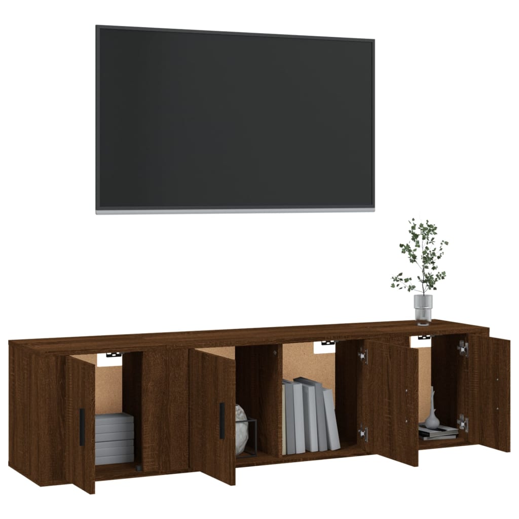 Ensemble de meubles TV 3 pièces en bois