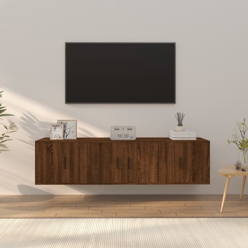 Ensemble de meubles TV 3 pièces en bois