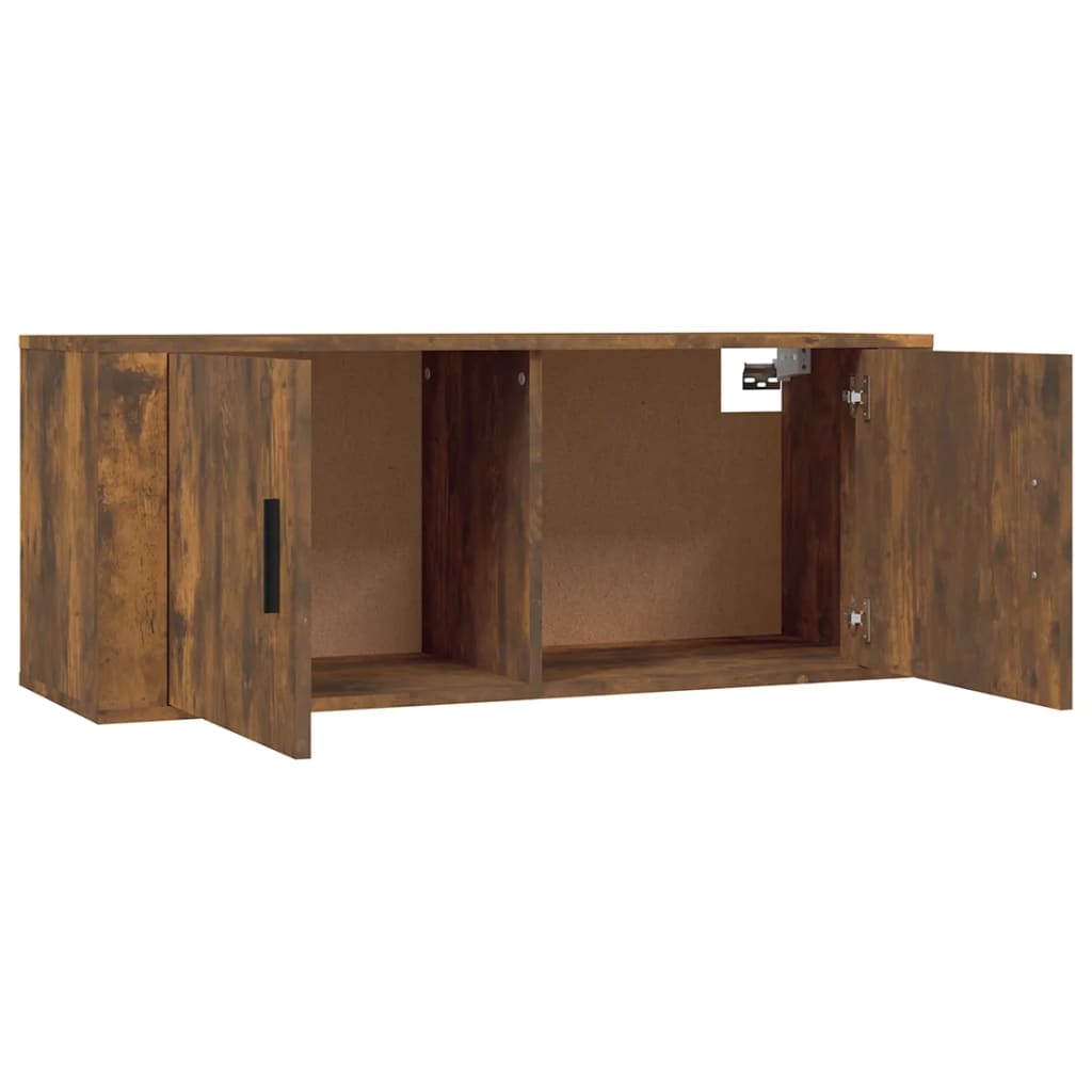 Ensemble meuble TV 2 pièces en bois couleur chêne