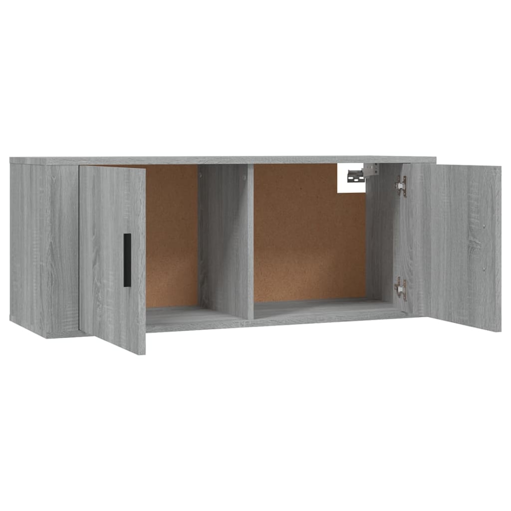 Ensemble meuble TV 2 pièces en bois couleur chêne