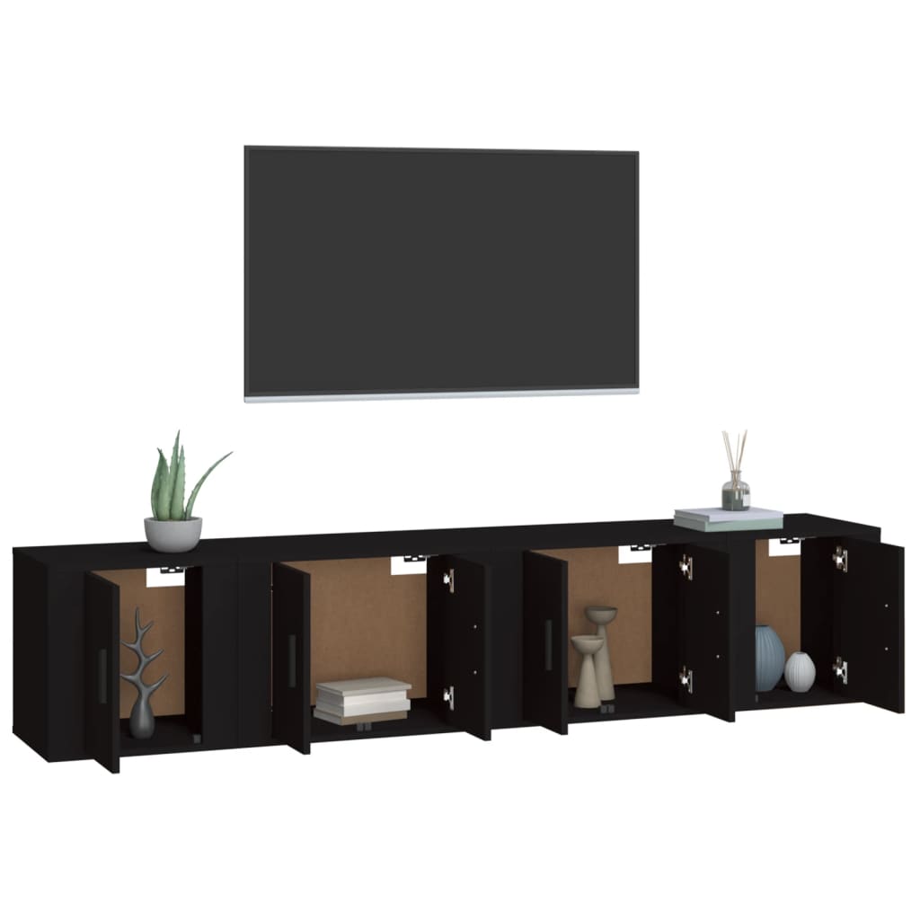 Ensemble de meubles TV 4 pièces en bois