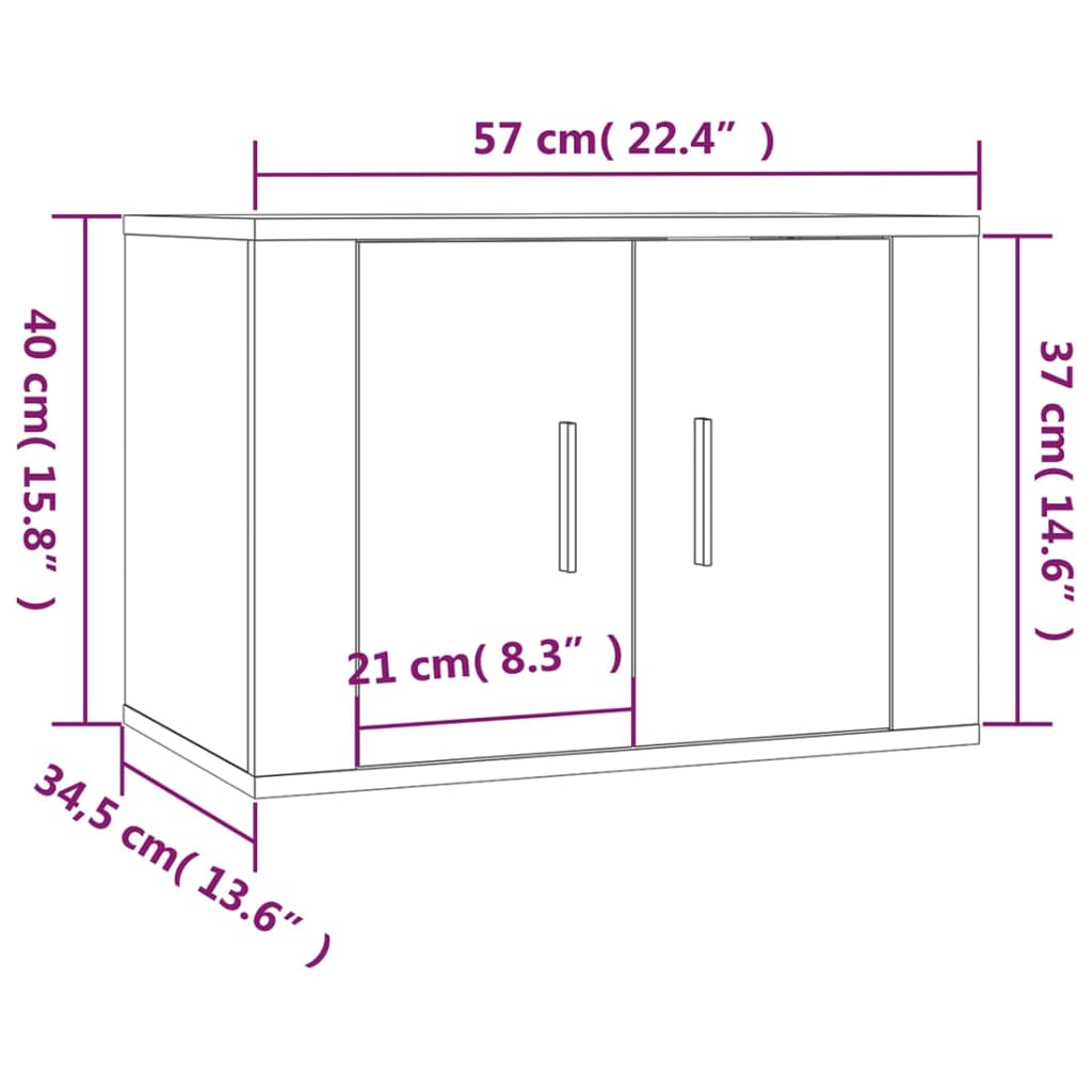 Ensemble de meubles TV 4 pièces en bois