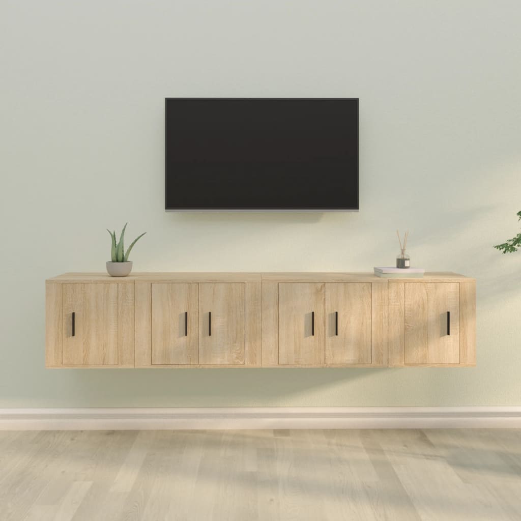 Ensemble de meubles TV 4 pièces en bois